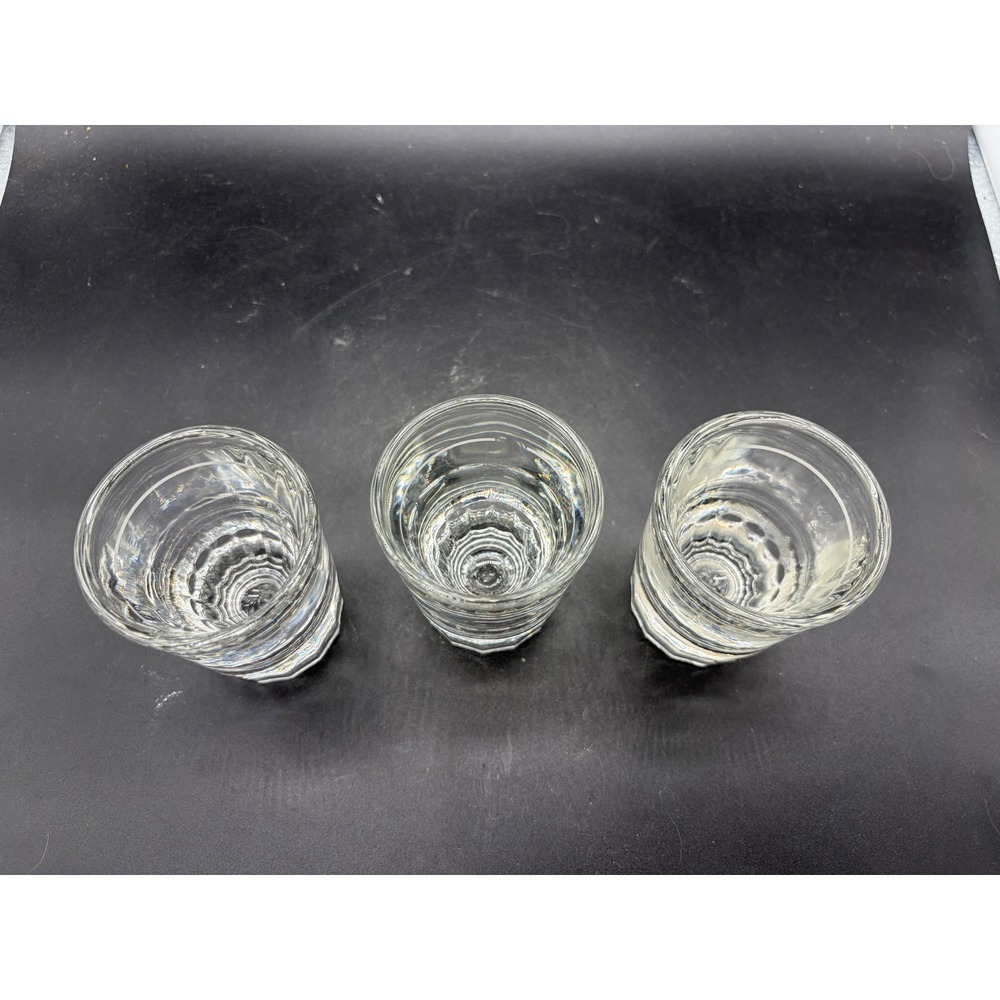 Vintage Libby Lined Heavy Shot Glasses Set of 3‎ - Picture 3 of 4